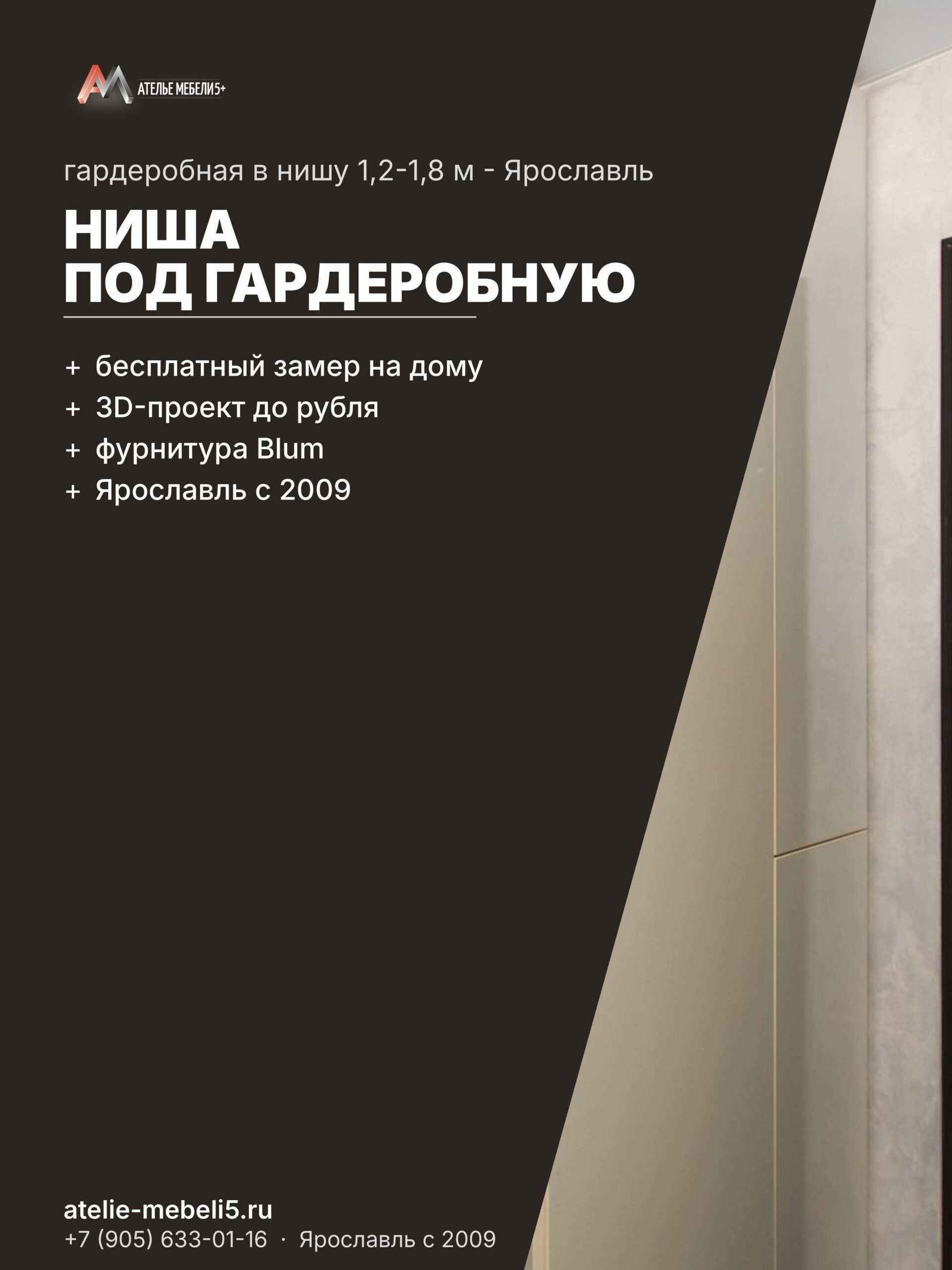 гардеробная в нишу Ярославль